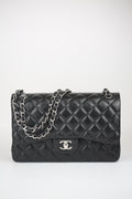 CHANEL Lambskin jumbo classic flap bag