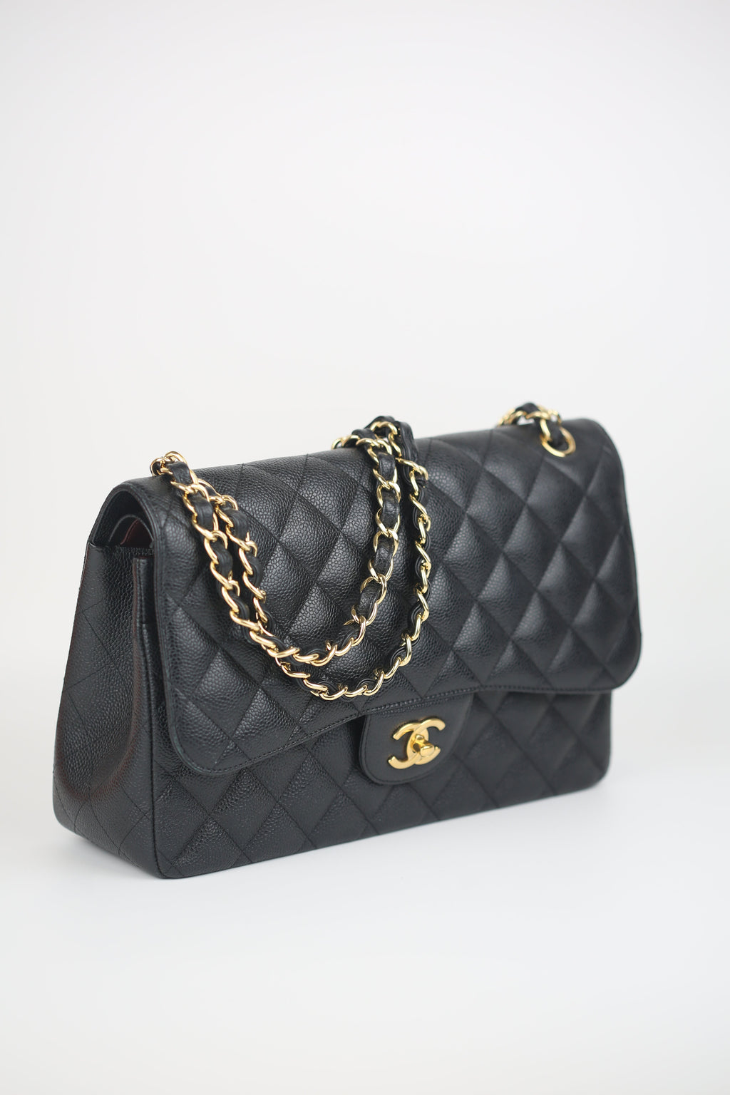 CHANEL Lambskin jumbo classic flap bag