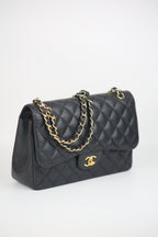 CHANEL Lambskin jumbo classic flap bag