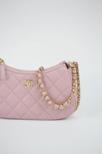 CHANEL Lambskin Hobo pink