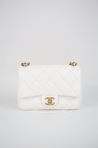 CHANEL lambskin white Flap bag
