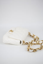 CHANEL lambskin white Flap bag