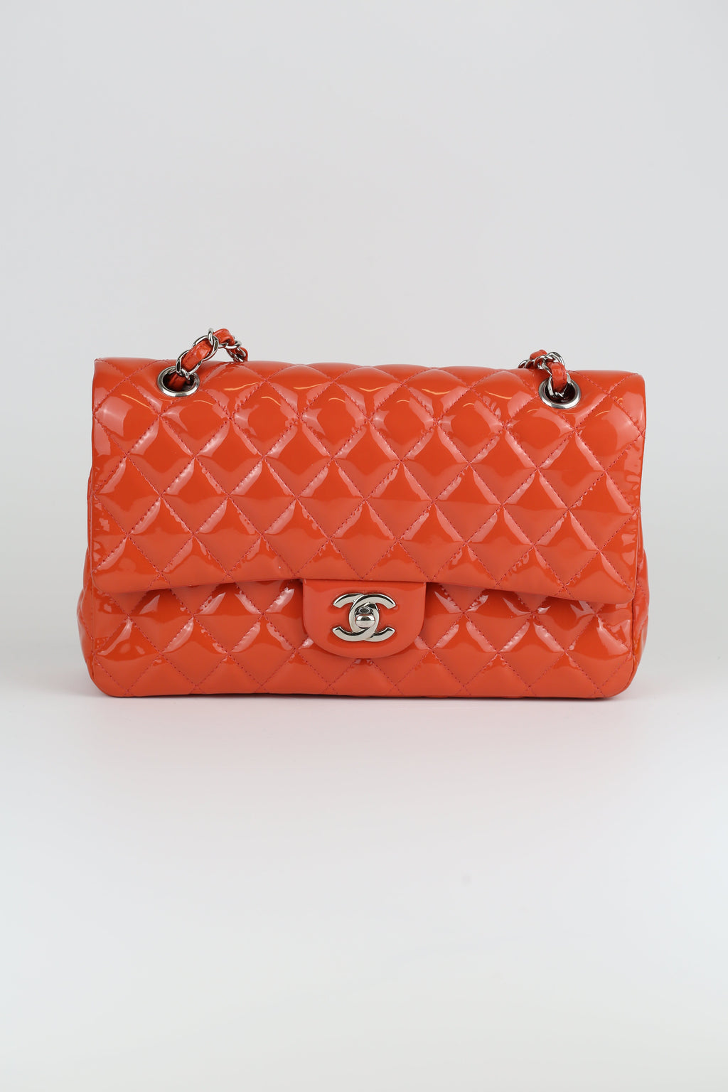 Chanel CF Patent orange
