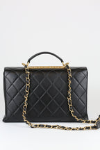 Chanel Handle with Chain Black & Gold