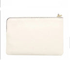 Coach Bag Vintage Vanilla Cream Zip Wristlet Horse Carriage Leather Handbag NEW