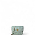Chanel Pearl Crush Flap Quilted Clutch With Chain Mint Mini