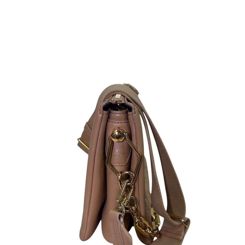 Louis Vuitton Lambskin Embossed Monogram Coussin Camel PM