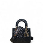 Christian Dior Lambskin Cannage My ABC Dior Lady Dior Black