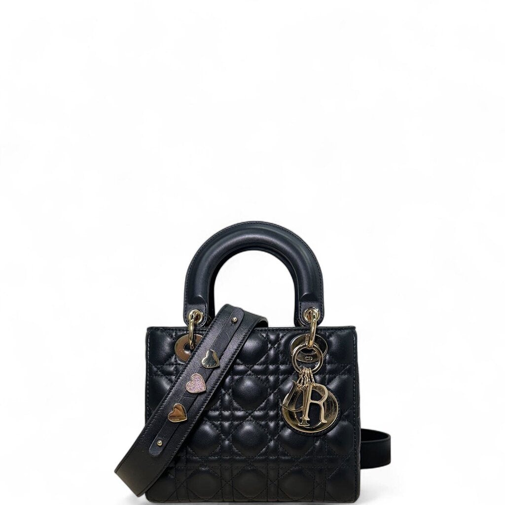 Christian Dior Lambskin Cannage My ABC Dior Lady Dior Black