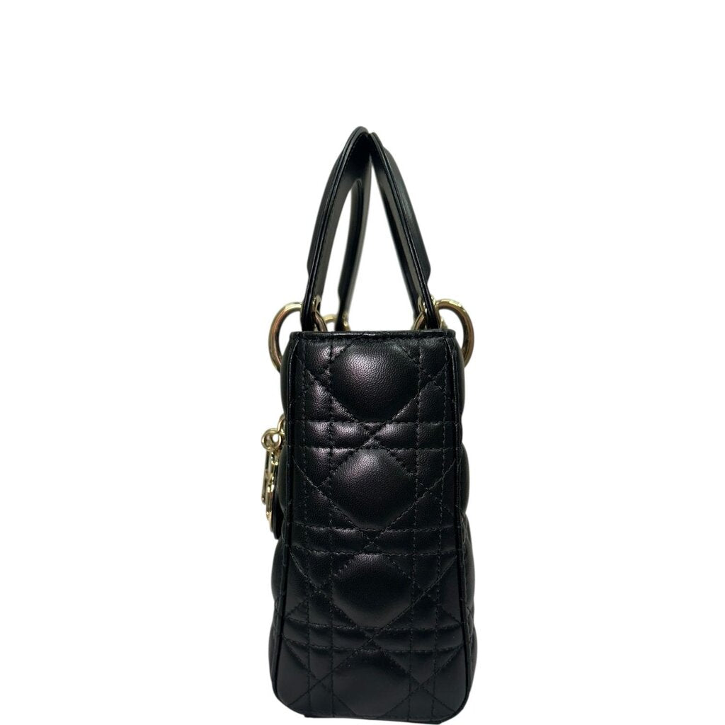 Christian Dior Lambskin Cannage My ABC Dior Lady Dior Black