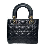 Christian Dior Lambskin Cannage My ABC Dior Lady Dior Black