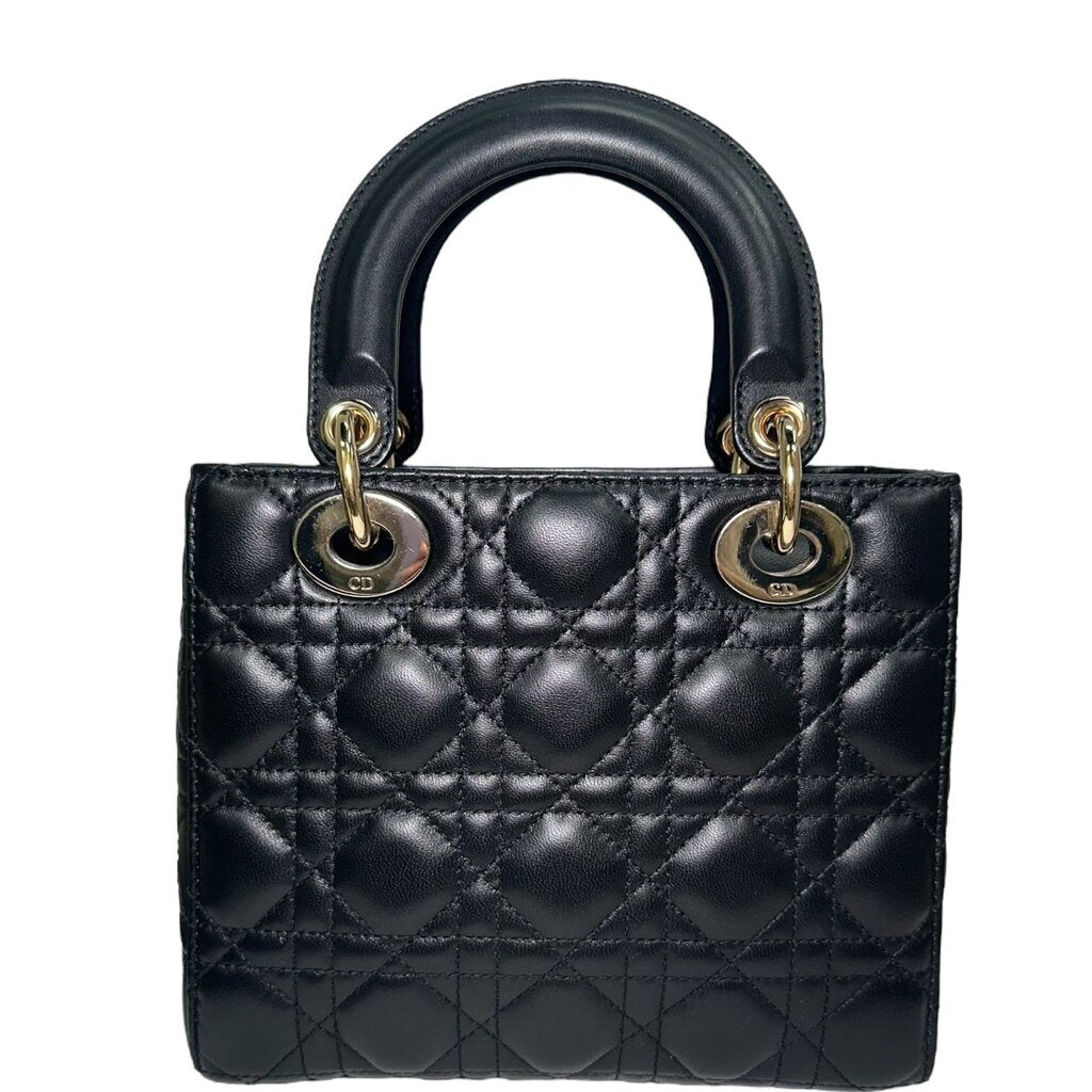 Christian Dior Lambskin Cannage My ABC Dior Lady Dior Black