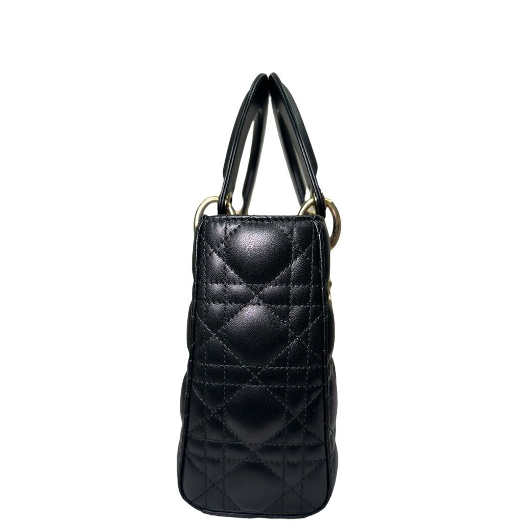 Christian Dior Lambskin Cannage My ABC Dior Lady Dior Black