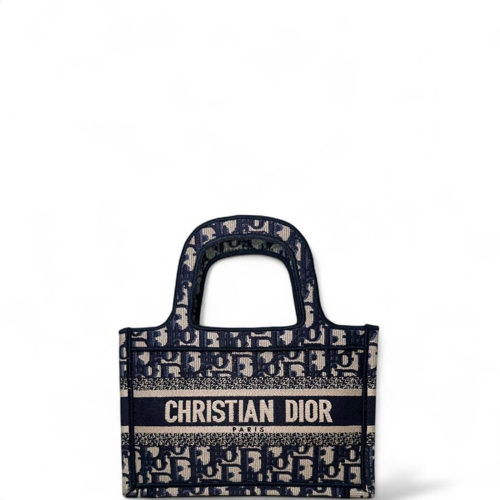 Christian Dior Oblique Jacquard Book Blue Mini