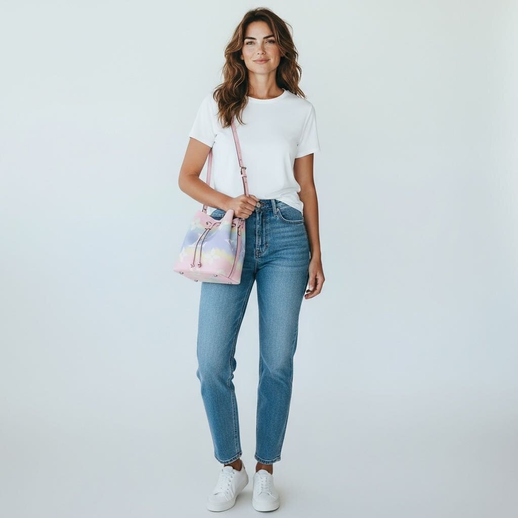 Louis Vuitton Neonoe Escale Monogram Pastel Bucket Crossbody Bag Pink MM