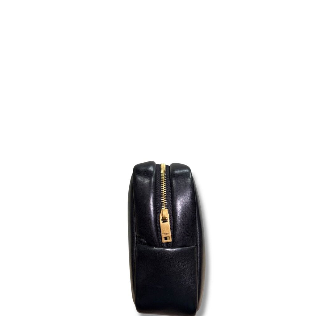 Saint Laurent YSL Cosmetic Padded Pouch Black Medium