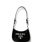 Prada Cleo Sequin Shoulder Bag Black Small