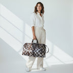 Louis Vuitton PVC Monogram Chess Keepall Bandouliere Bag 50