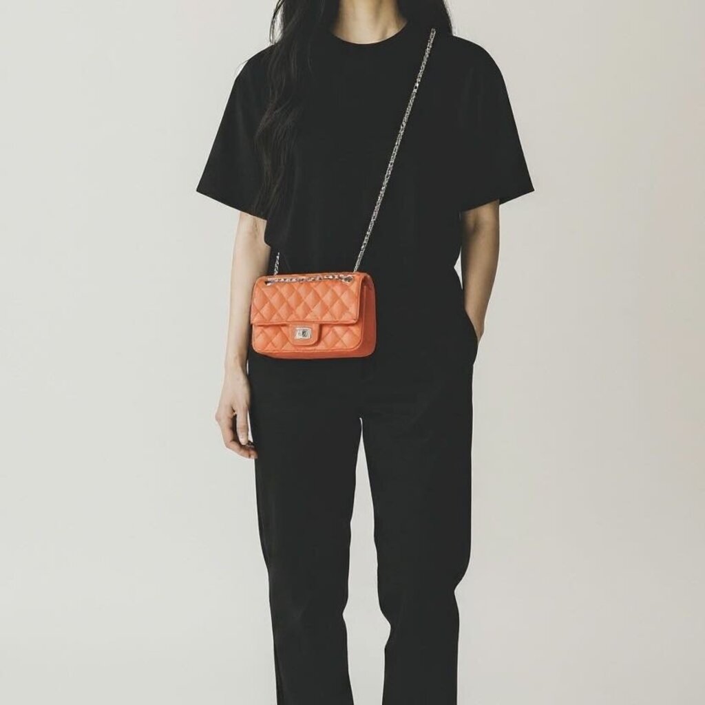 Chanel Reissued 2.55 Flap Crossbody Bag Orange Mini
