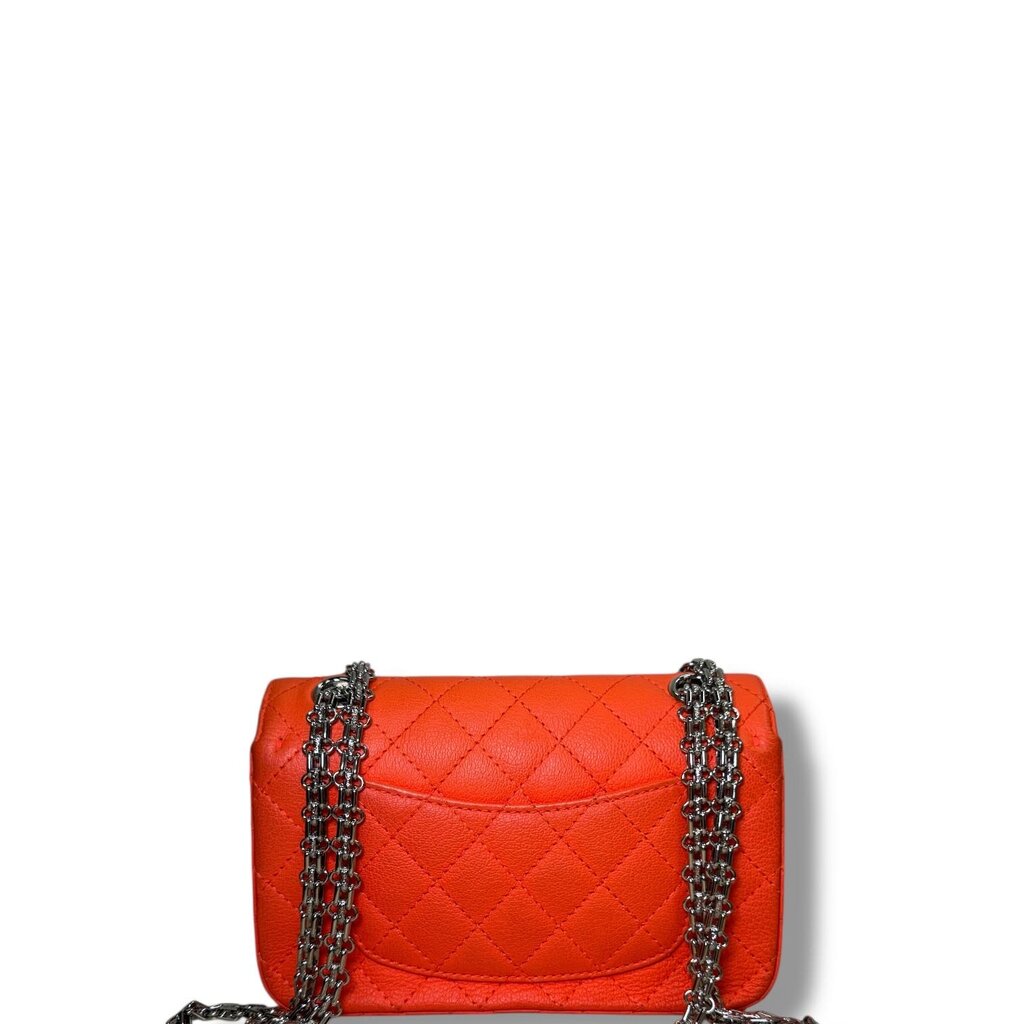 Chanel Reissued 2.55 Flap Crossbody Bag Orange Mini