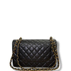 Chanel Caviar Double Flap Shoulder Bag Black Jumbo