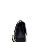 Chanel Caviar Double Flap Shoulder Bag Black Jumbo