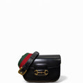 Gucci Horsebit 1955 Leather Shoulder Bag Black Small