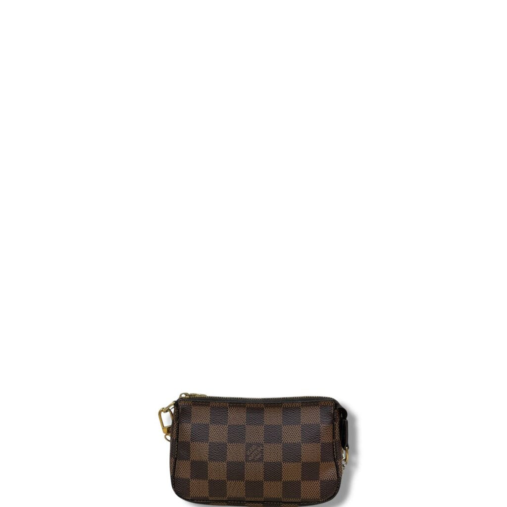 Louis Vuitton Damier Check Chain Pochette Ebene Mini