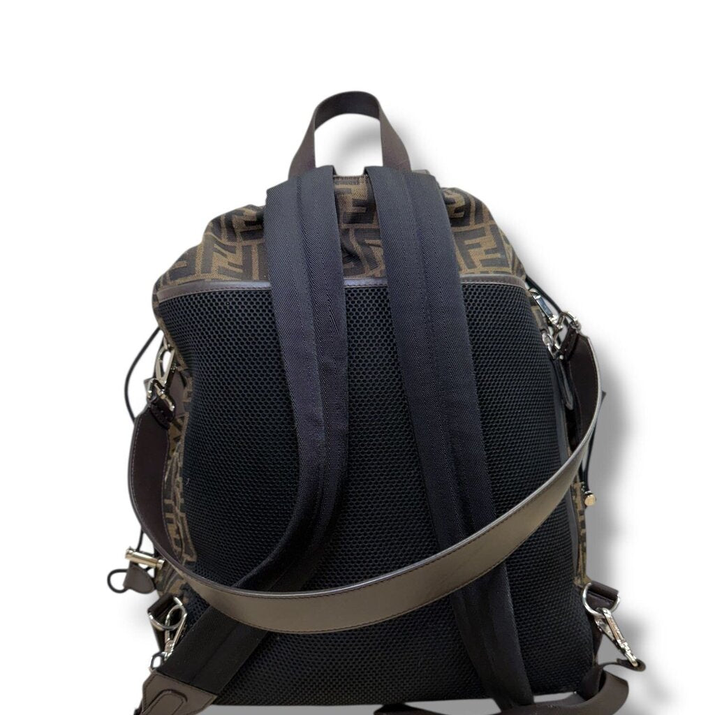Fendi FF Jacquard Strike Backpack Brown Large