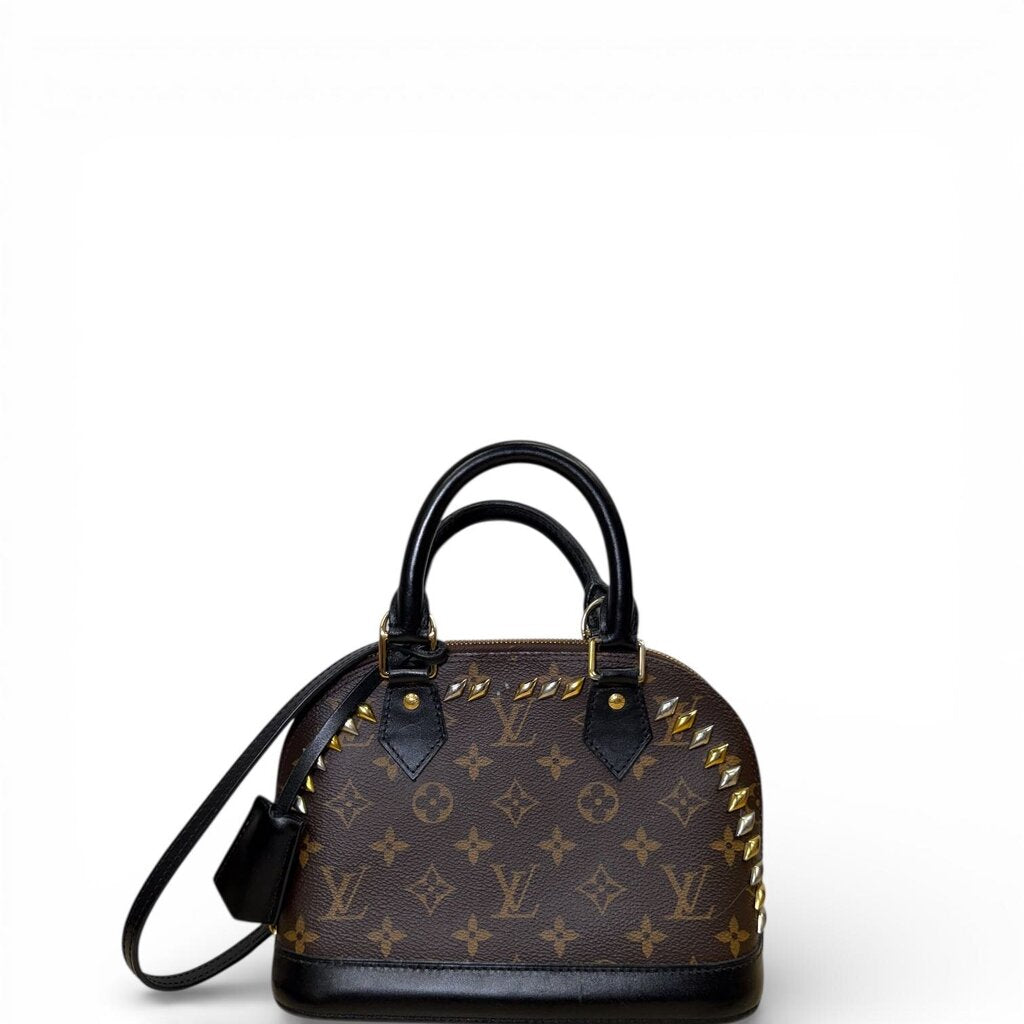 Louis Vuitton Macassar Studded Alma Monogram BB