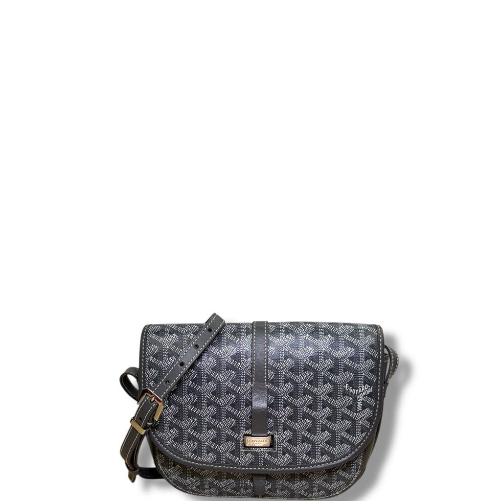 Goyard Goyardine Belvedere II Messenger Crossbody Bag Gray PM