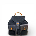 Gucci Suede Bamboo Backpack Black