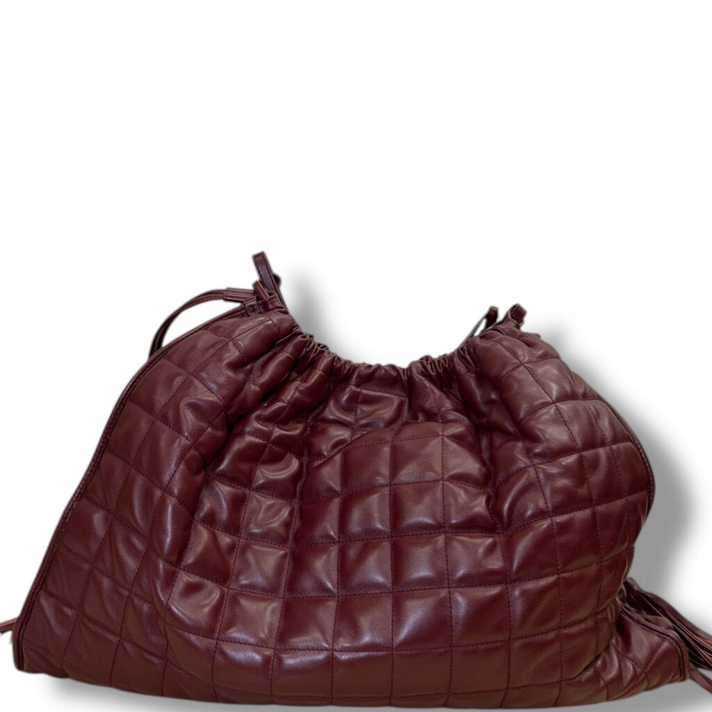 Gucci Calfskin Quilted Deco Tote Bag Bordeaux Medium