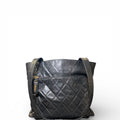 Chanel Matelasse Patent leather Tote Handbag Black