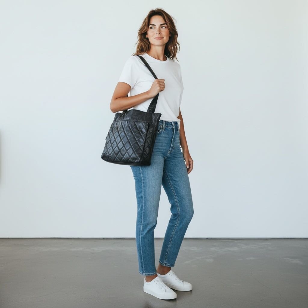 Chanel Matelasse Patent leather Tote Handbag Black