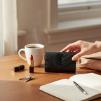 Saint Laurent YSL Flap Chevron Wallet Black
