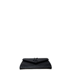 Saint Laurent YSL Flap Chevron Wallet Black