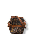 Versace La Greca Signature Shoulder Bucket Bag Brown Mini