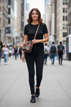 Versace La Greca Signature Shoulder Bucket Bag Brown Mini