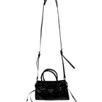 Prada Bonnie Leather Shoulder Bag Black Mini
