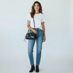 Prada Bonnie Leather Shoulder Bag Black Mini