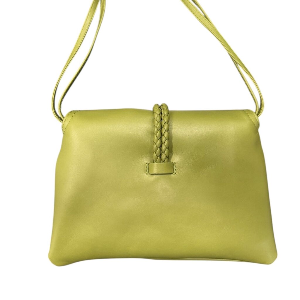 Bottega Veneta Liberta Leather Crossbody Bag Matcha Baby
