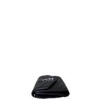 Saint Laurent YSL Cassandre Matelasse Compact Trifold Grain de Poudre Leather Wallet Black