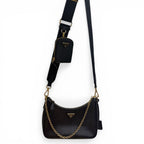Prada Saffiano Re-Edition 2005 Shoulder Bag Black