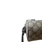 Gucci GG Supreme Monogram Textured Dollar Calfskin Web Ophidia Top Handle Boston Bag Supreme Mini