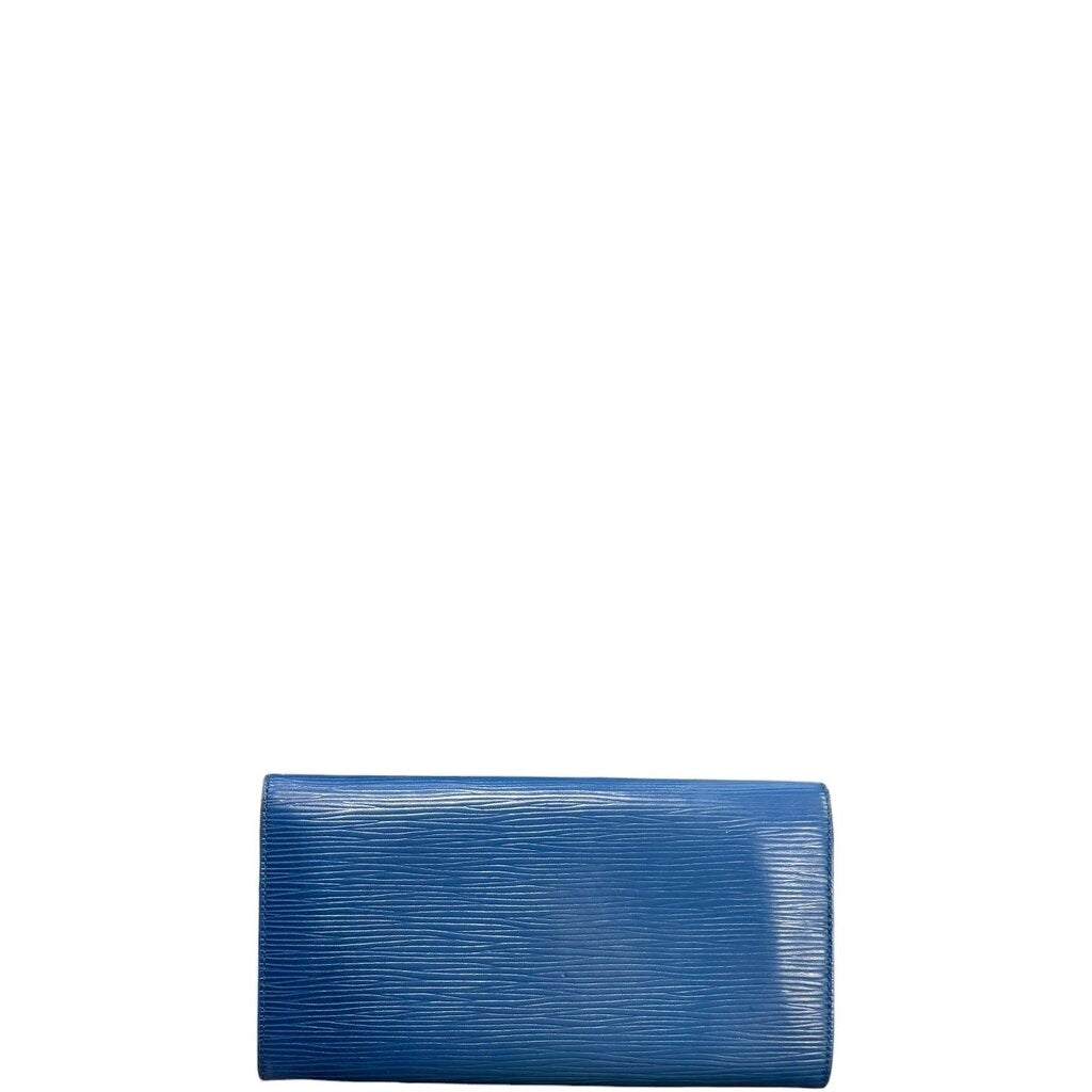 Louis Vuitton Epi Sarah Long Wallet Blue