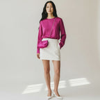 Jimmy Choo Satin Bonny Bag Fuschia
