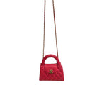 Chanel 24P Kelly Top Handle Chain Bag Coral Pink Mini