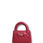 Chanel 24P Kelly Top Handle Chain Bag Coral Pink Mini