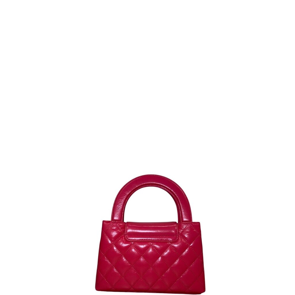 Chanel 24P Kelly Top Handle Chain Bag Coral Pink Mini